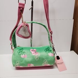 Juicy Couture Retro Juicy Cherry Green Shoulder Bag